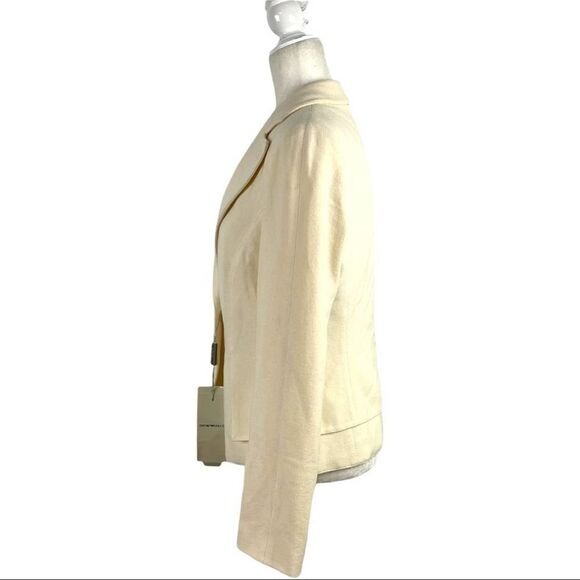 New Emporio Armani Single-breasted Fitted High/low Peplum Blazer Size 12 - Picture 6 of 15